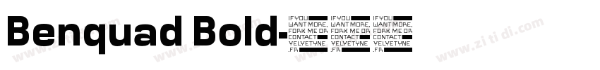 Benquad Bold字体转换